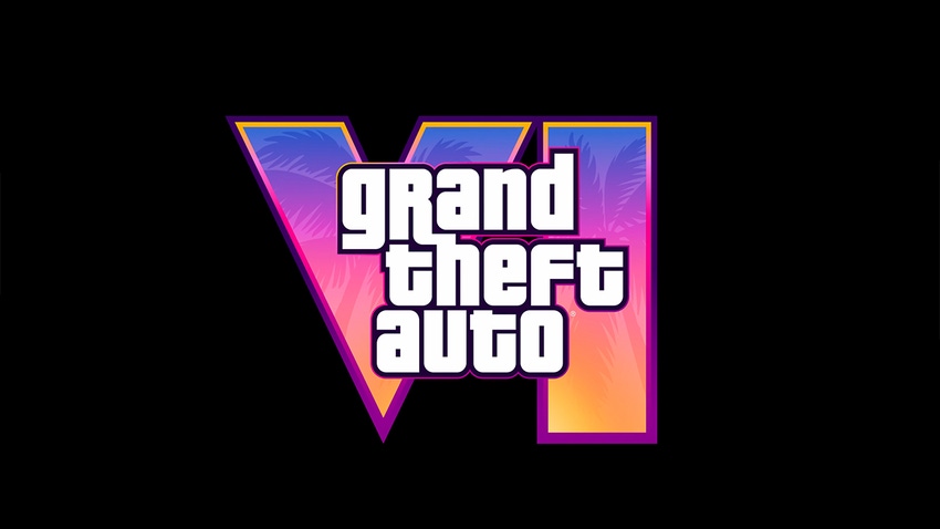 The Grand Theft Auto VI logo on a black background