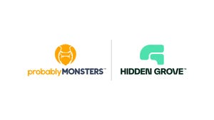 The ProbablyMonsters and Hidden Grove logos.