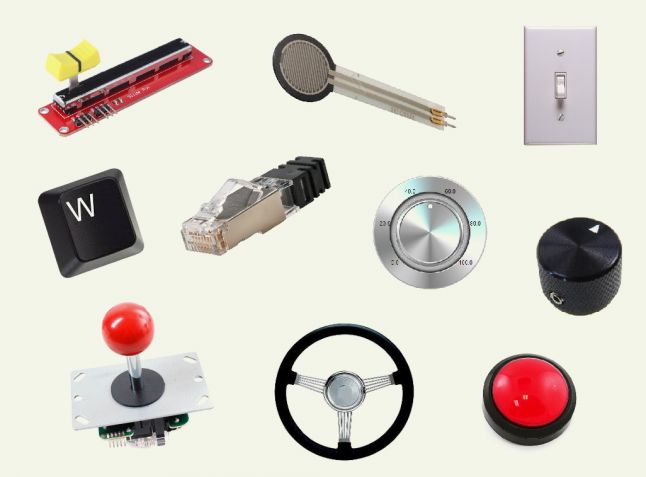 Different controllers, each one related to a specific type of variable understood by a computer