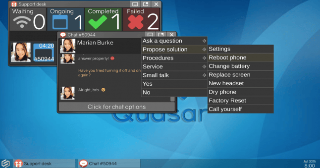Developing a procedural dialogue system for Tech Support: Error Unknown