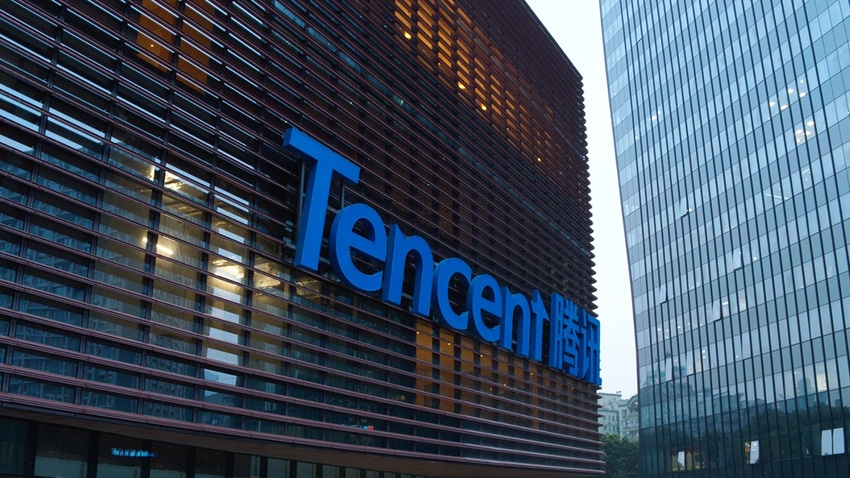 Company logo for tech giant Tencent.