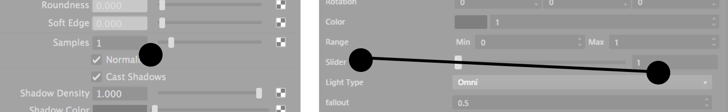 Figure B.13: Right-aligned labels in Maya versus left-aligned labels in Stingray