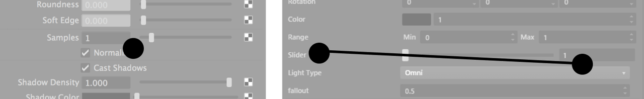 Figure B.13: Right-aligned labels in Maya versus left-aligned labels in Stingray Figure B.13: Right-aligned labels in Maya versus left-aligned labels in Stingray