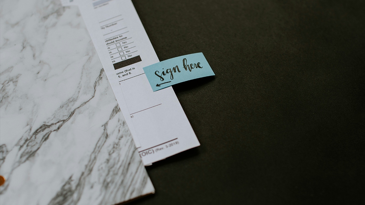 A contract waiting to be signed A contract waiting to be signed