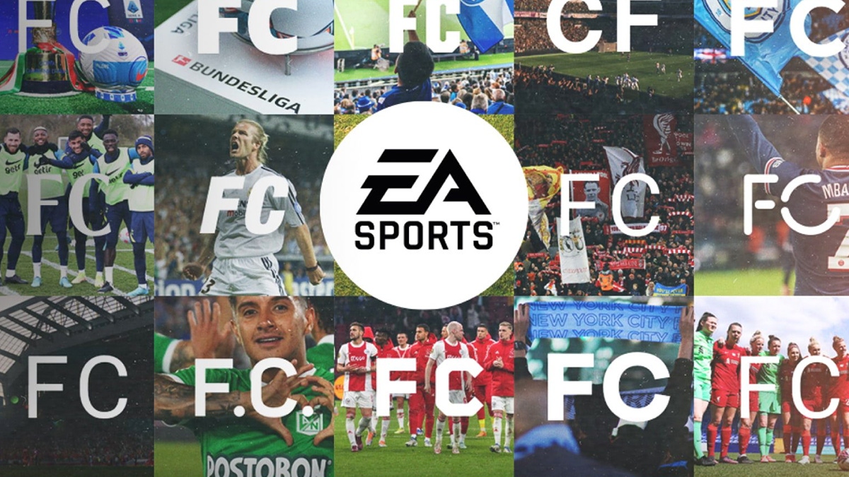 A tease spotlighting a new branding direction for EA Sports FC A tease spotlighting a new branding direction for EA Sports FC