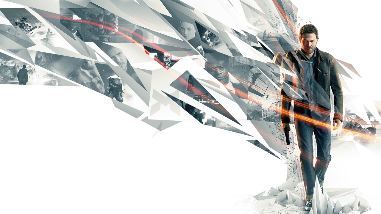 Cover art for Remedy Entertainment's Quantum Break, showing Jack walking with shards of time next to him. Cover art for Remedy Entertainment's Quantum Break, showing Jack walking with shards of time next to him.