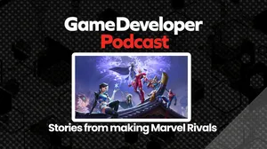 Iron Man, Storm, Loki, and Luna Snow in key art for Marvel Rivals, next to the Game Developer Podcast logo. Iron Man, Storm, Loki, and Luna Snow in key art for Marvel Rivals, next to the Game Developer Podcast logo.