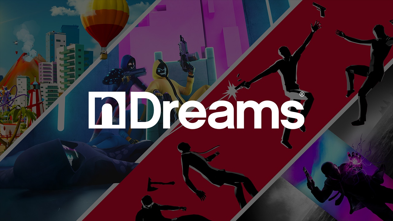 The nDreams logo on background comprised of game artwork The nDreams logo on background comprised of game artwork