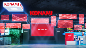 A render of Konami's booth at TGS 2023