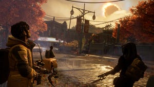Redfall screenshot, featuring the game's run down city