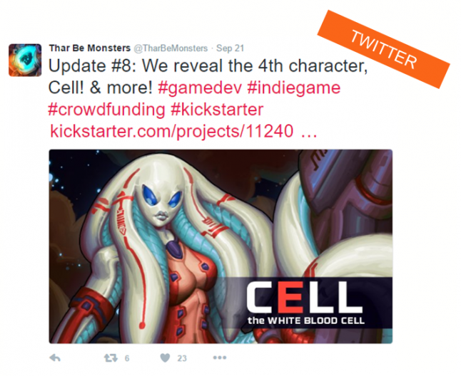 Thar Be Monsters Twitter post