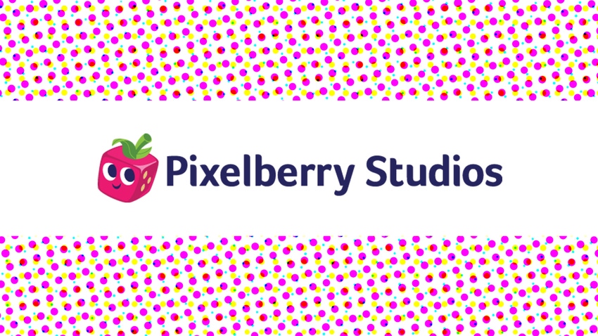 The Pixelberry Logo on a stylised background