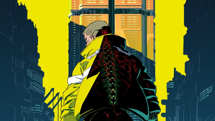 Promotional art for Studio Trigger's anime Cyberpunk: Edgerunners.