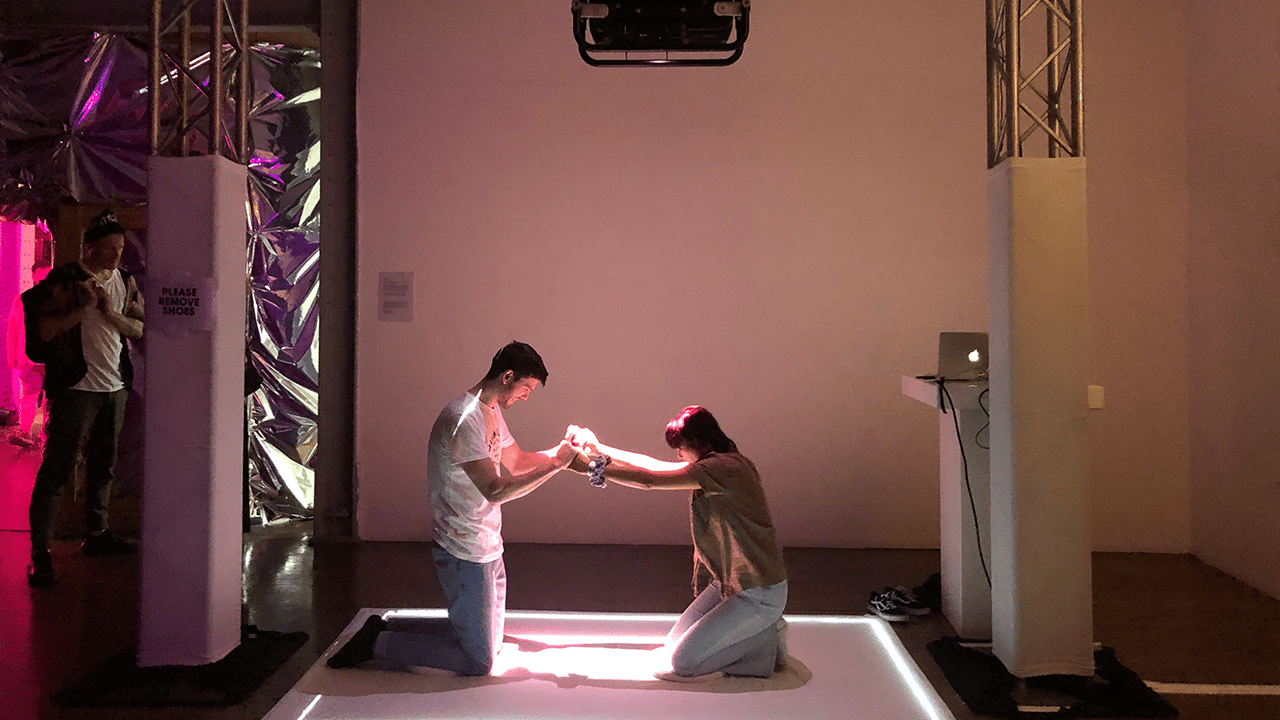 Two people connect while playing Between Two people connect while playing Between