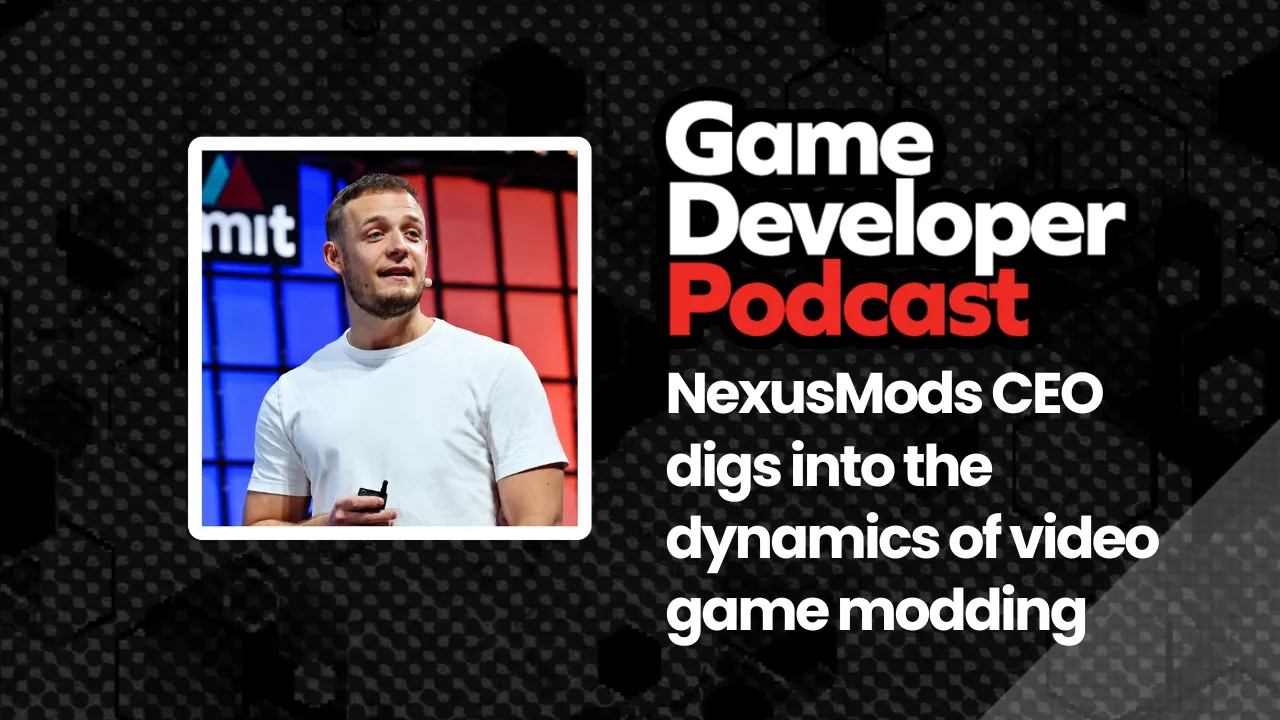 A photo of Victor Folmann next to the Game Developer Podcast logo. A photo of Victor Folmann next to the Game Developer Podcast logo.