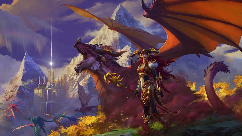 Key artwork from World of Warcraft Dragonflight