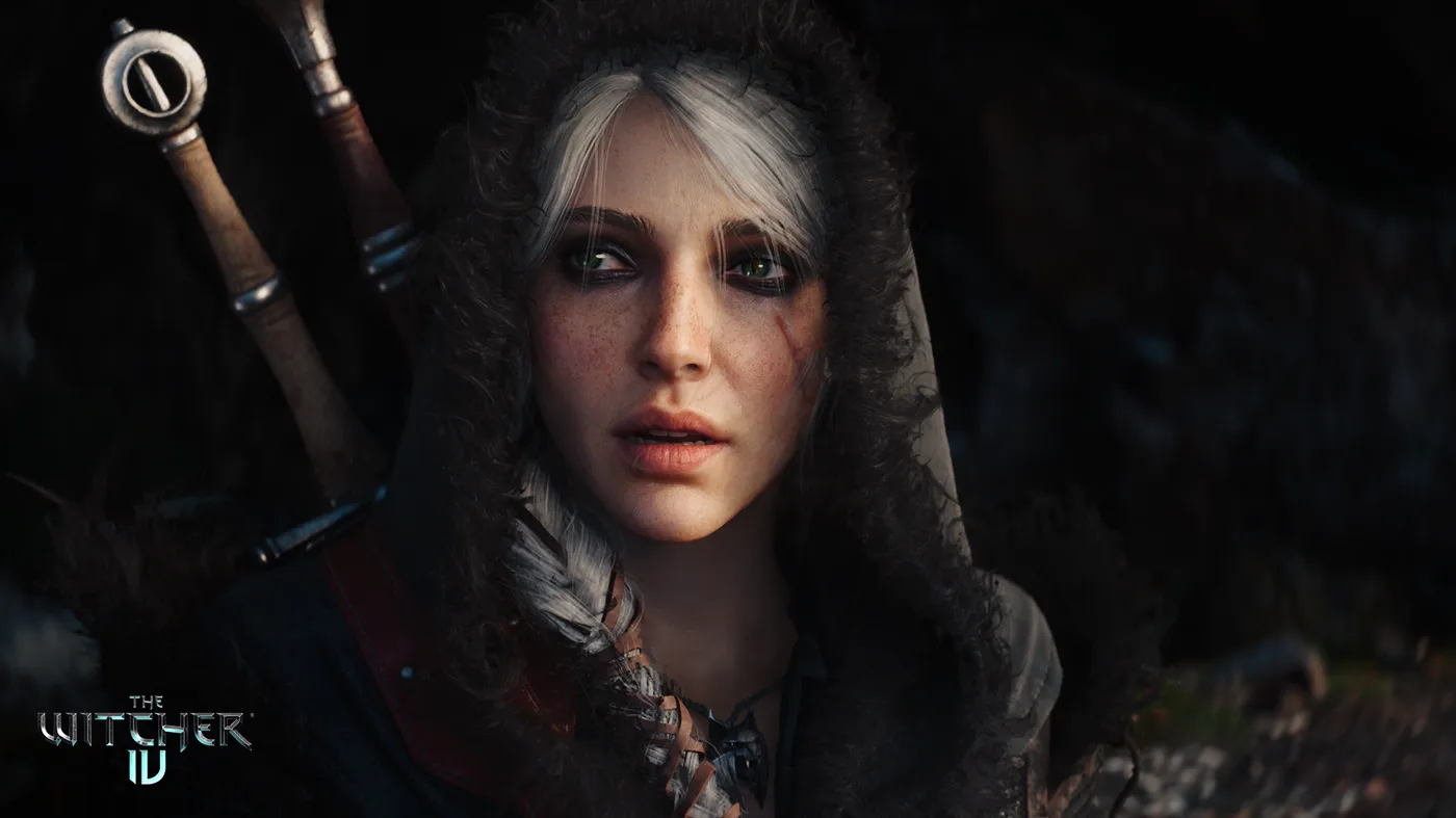 A character in a cloak looks out expectantly A character in a cloak looks out expectantly