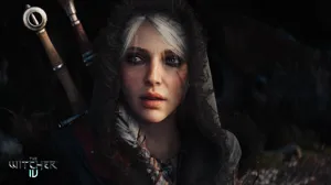 A character in a cloak looks out expectantly A character in a cloak looks out expectantly