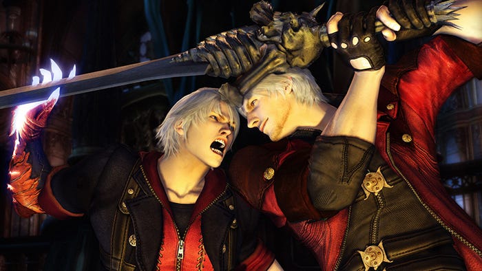 Dante and Nero fight.