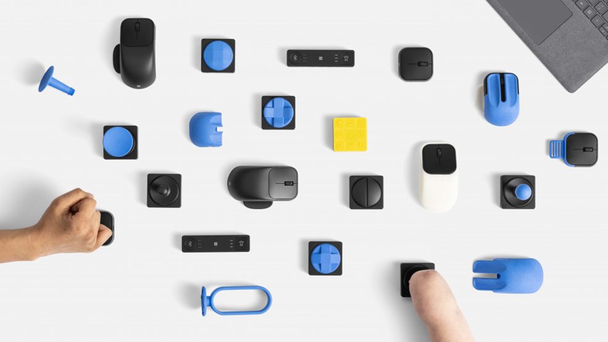 An array of Microsoft adaptive accessories An array of Microsoft adaptive accessories
