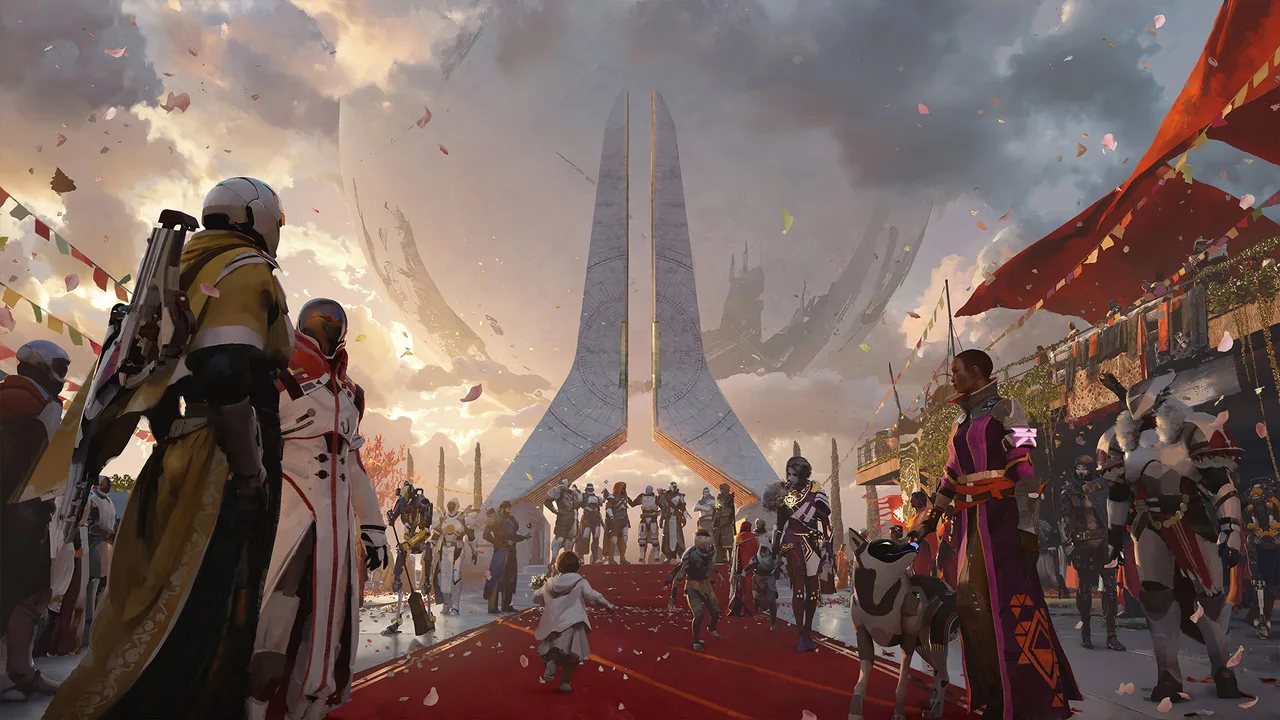 Characters gather in key art for Destiny 2: Moment of Triumph Characters gather in key art for Destiny 2: Moment of Triumph