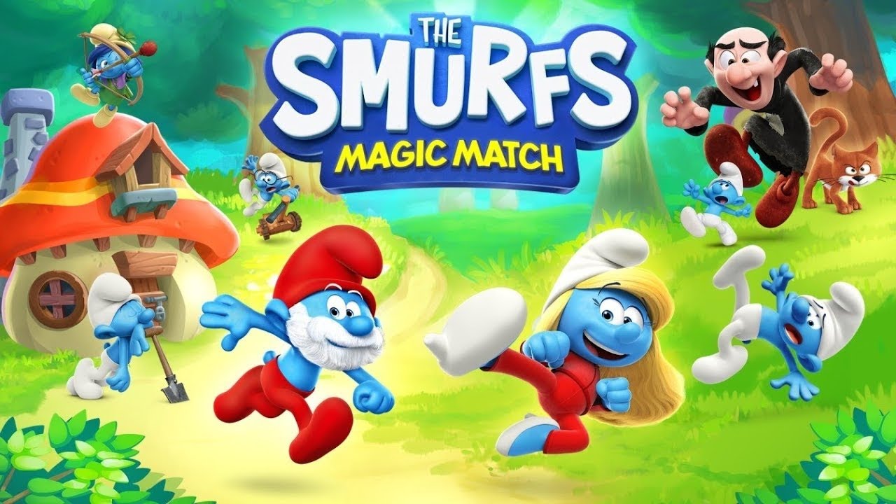 Splash art for Smurfs: Magic Match. Splash art for Smurfs: Magic Match.