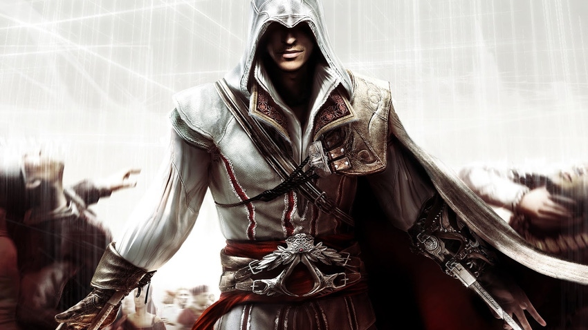 Ezio Auditore in key art for Ubisoft's Assassin's Creed II.