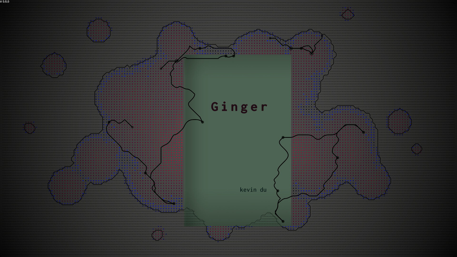 the book from Ginger on a more abstract map background