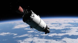 A spacecraft above earth in Kitten Space Agency. A spacecraft above earth in Kitten Space Agency.