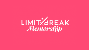 The Limit Break logo on a bright pink background