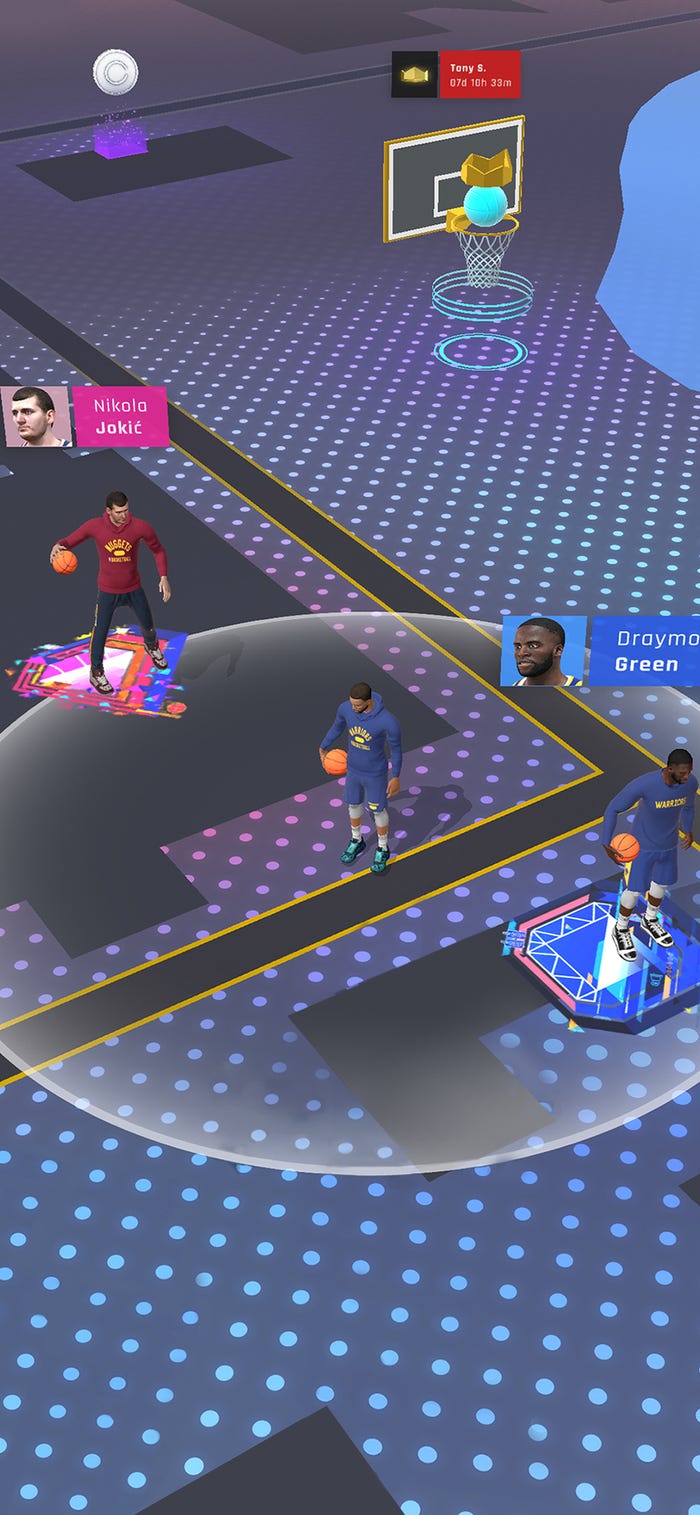 A screenshot of NBA All-World in Action