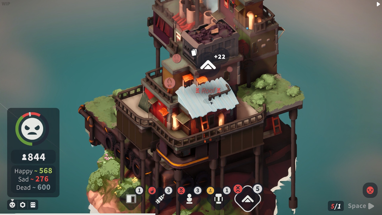 A clutch of buildings on top of each other on an island A clutch of buildings on top of each other on an island