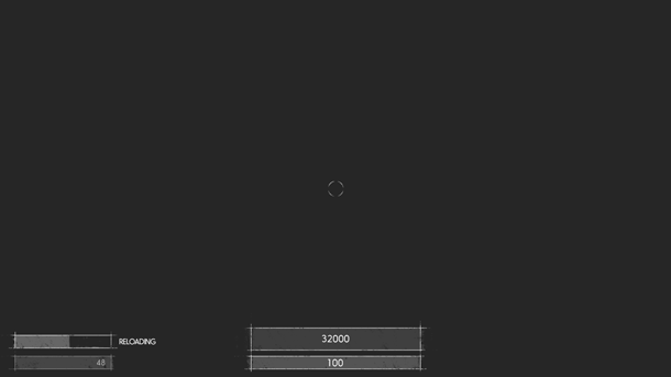 Fig. C1: Our original positioning for our health and weapons UI components.