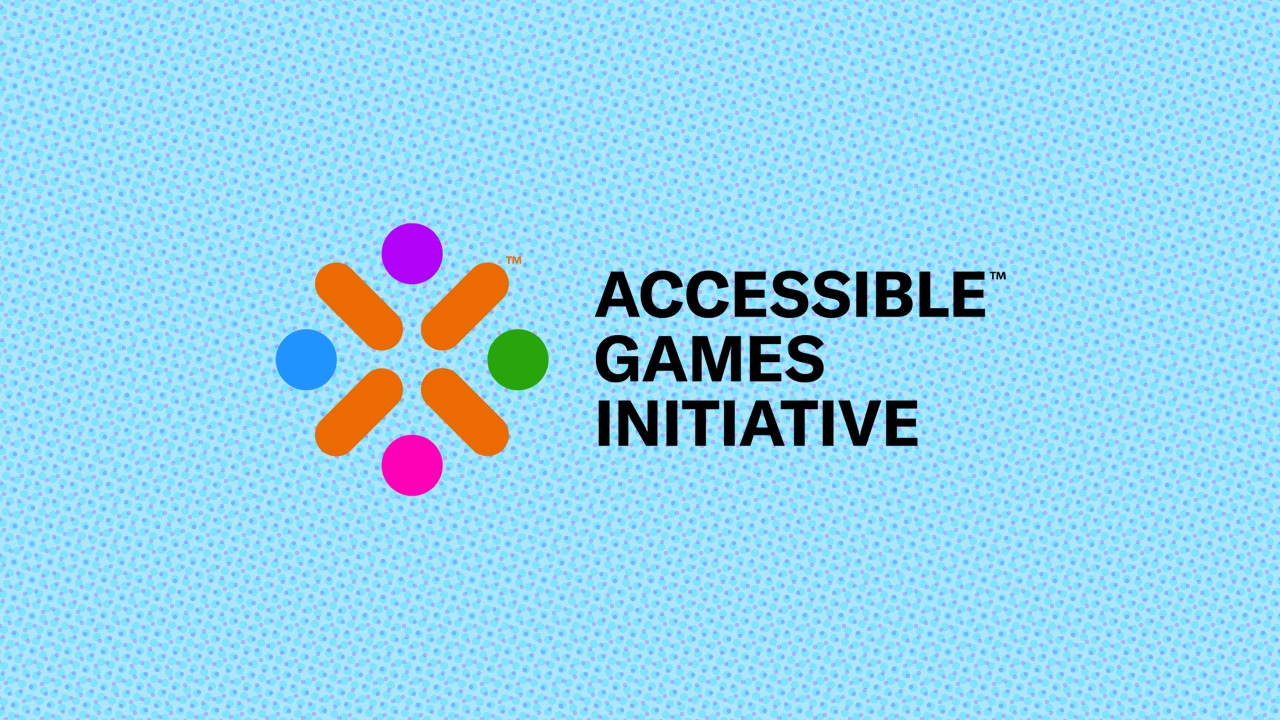 The Accessible Games Initiative logo on a blue background The Accessible Games Initiative logo on a blue background