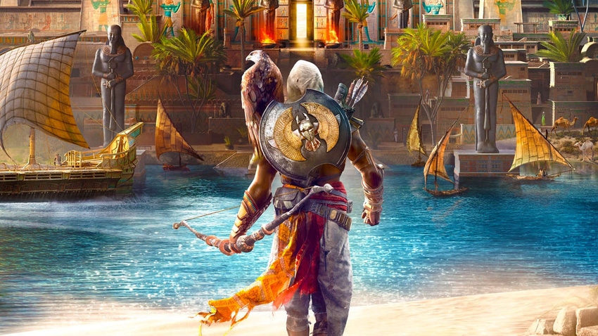 Cover art for Ubisoft's Assassin's Creed Origins.