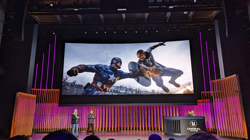 Amy Hennig on stage at State of Unreal 2024