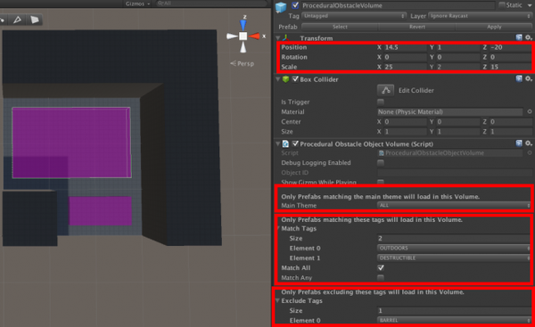 Procedural Obstacle Volume Procedural Obstacle Volume