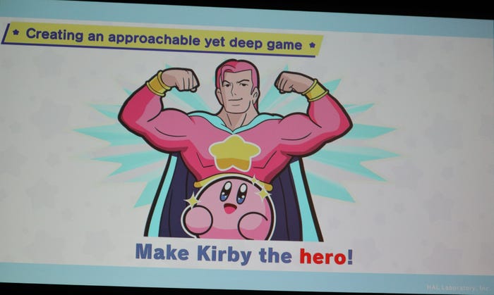 kirby slide showing kirby as hero