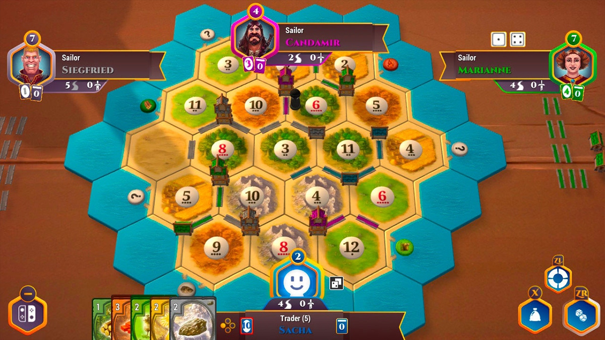 A screenshot of Catan on Nintendo Switch A screenshot of Catan on Nintendo Switch