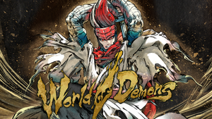 Key artwork for World of Demons featuring a stylised samurai
