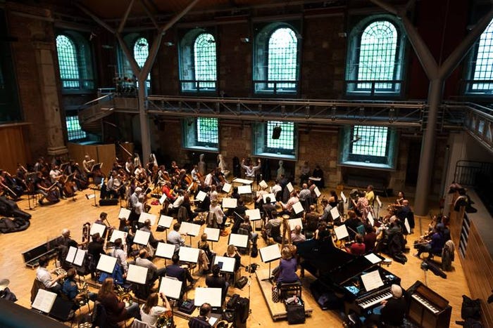 London Symphony Orchestra rehearsing