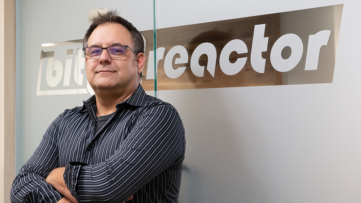 Greg Foertsch in the Bit Reactor studio