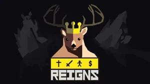 The logo for Reigns. The logo for Reigns.