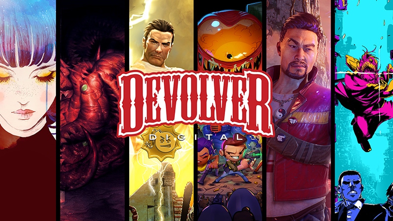 Devolver Digital公司标志与游戏海报