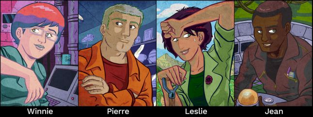 Winnie, Pierre, Leslie and Jean