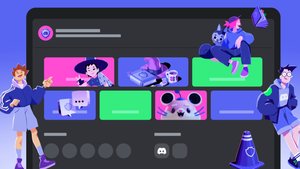 A graphic made by Discord, showcasing the platform with an assortment of widgets, as well as illustrations of teens around it. A graphic made by Discord, showcasing the platform with an assortment of widgets, as well as illustrations of teens around it.