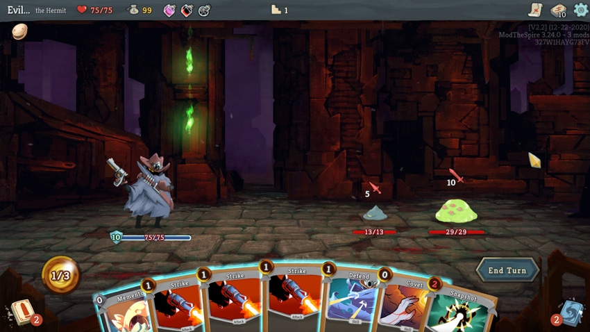 Screenshot from Table 9's Slay the Spire: Downfall mod.