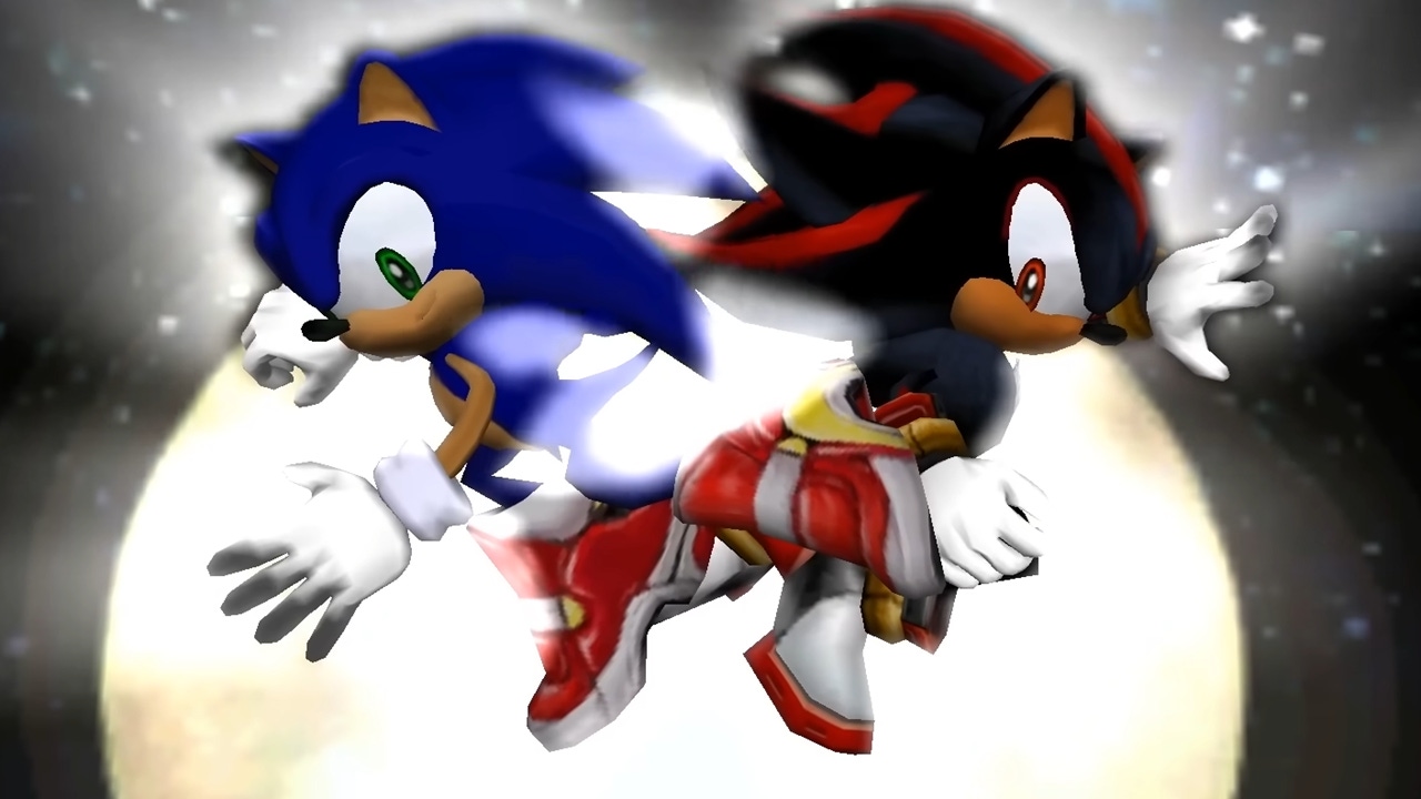 Sonic and Shadow the Hedgehog in Sonic Adventure 2. Sonic and Shadow the Hedgehog in Sonic Adventure 2.