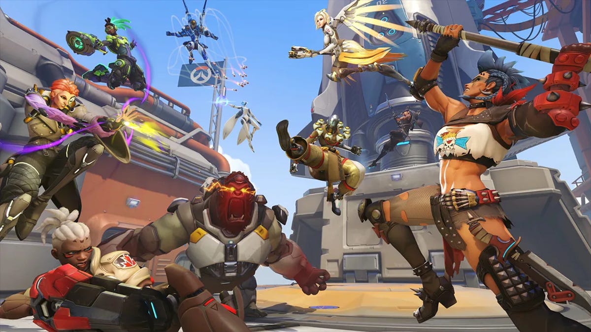 Overwatch 2 游戏宣传图,展示未来的游戏场景