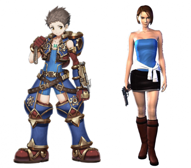 Left: Rex (Xenoblade Chronicles 2) | Right: Jill Valentine (Resident Evil 3)